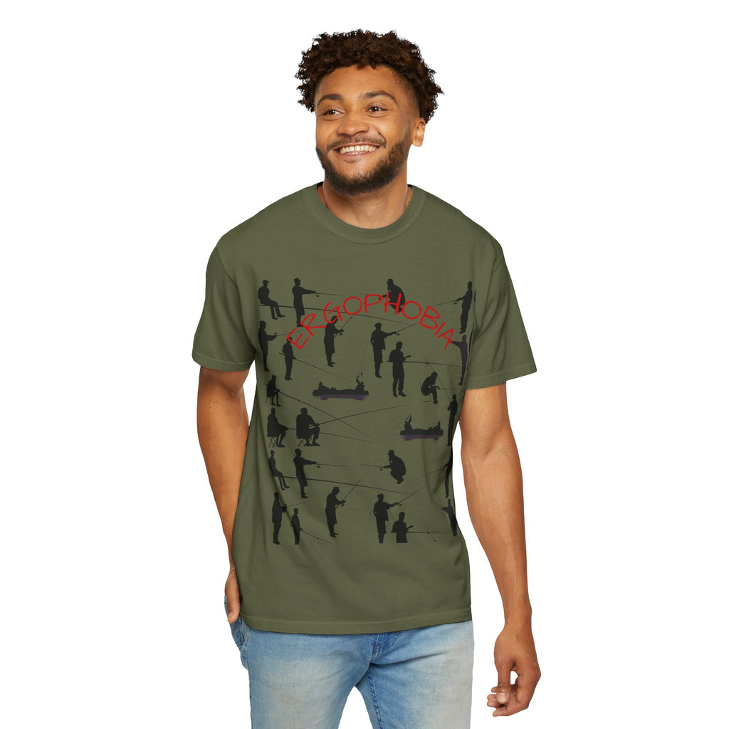 Different Styles of Fishing Garment-Dyed T-Shirt