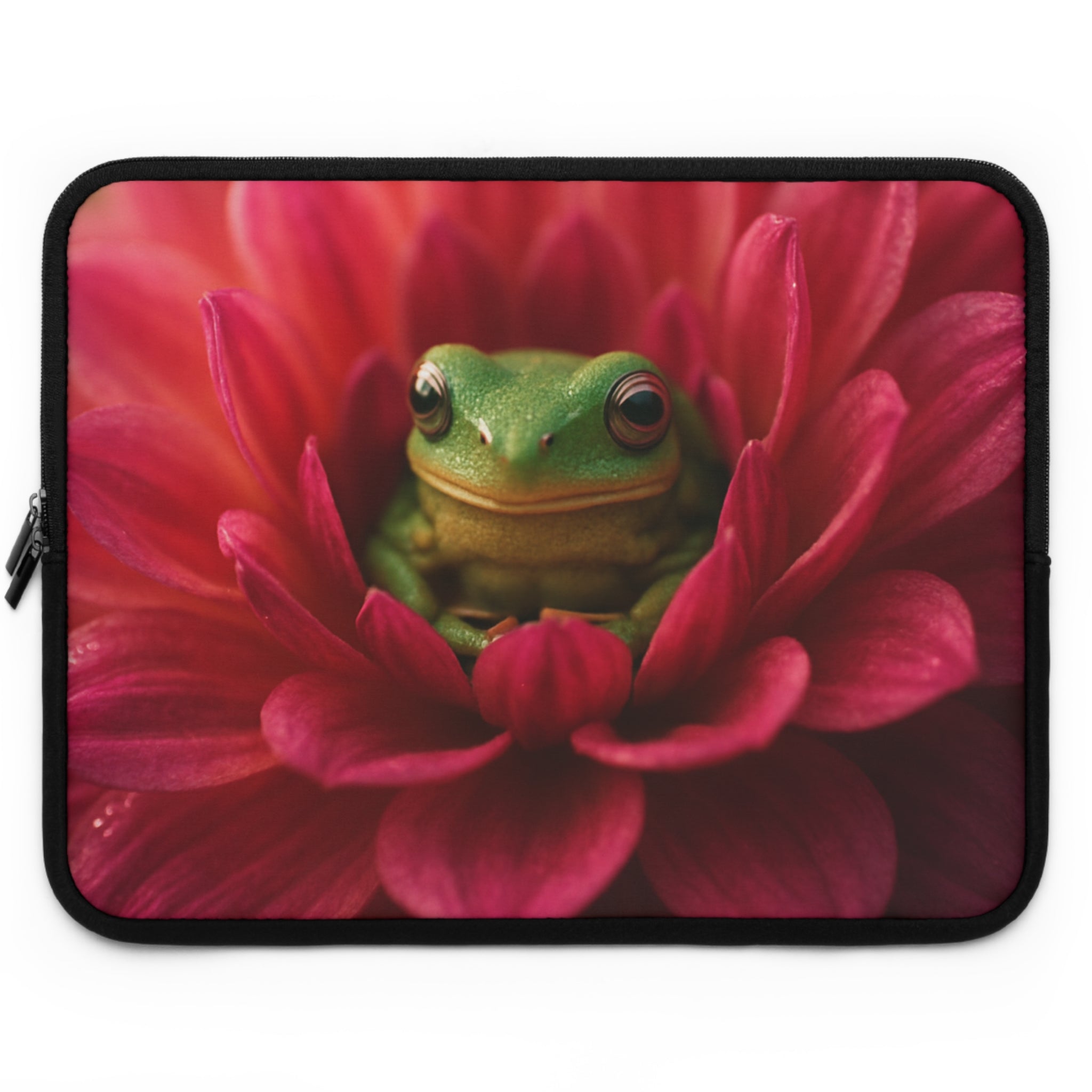 Frog in a Flower Laptop Sleeve