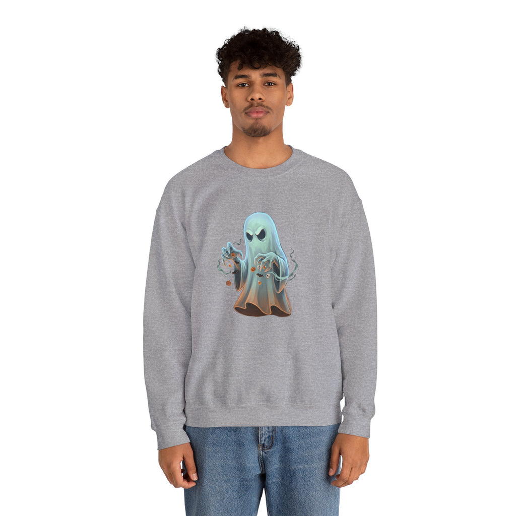 Grumpy Ghost Halloween Crewneck Sweatshirt