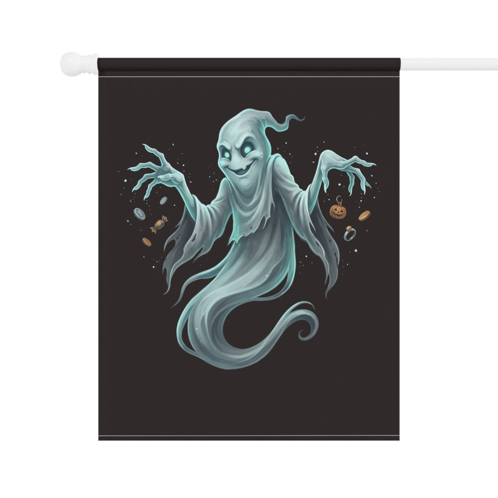 Hooded Ghost Treasure Halloween Garden & House Banner