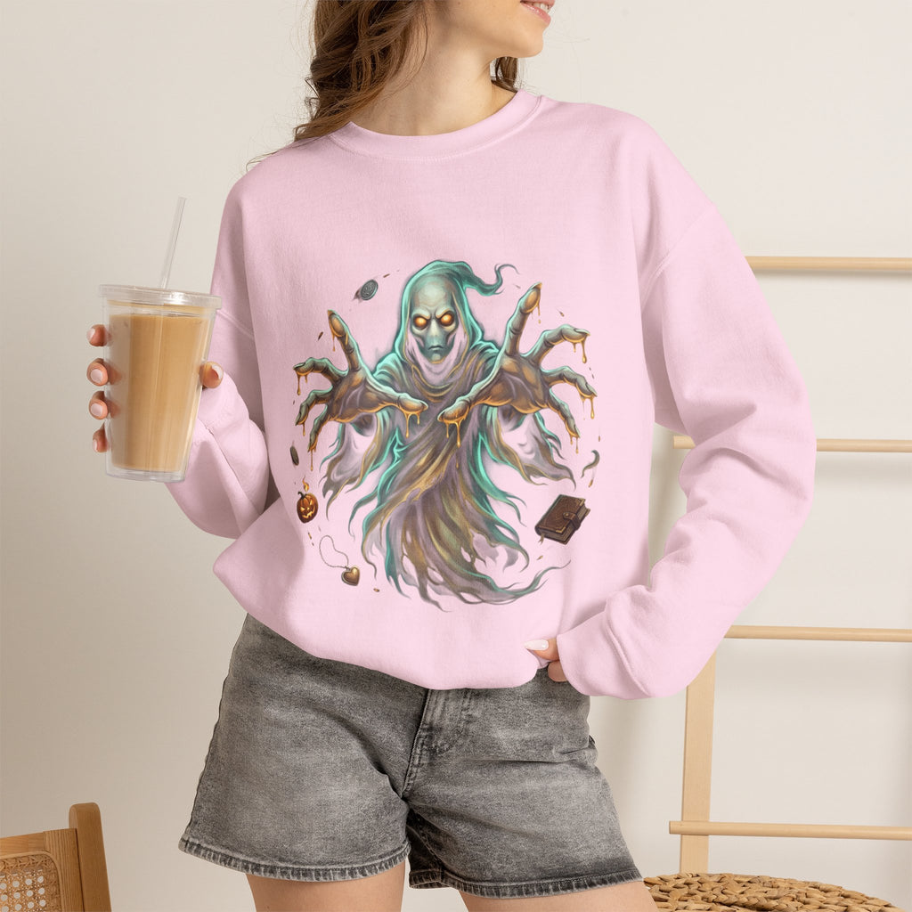 Hooded Wraith Halloween Crewneck Sweatshirt
