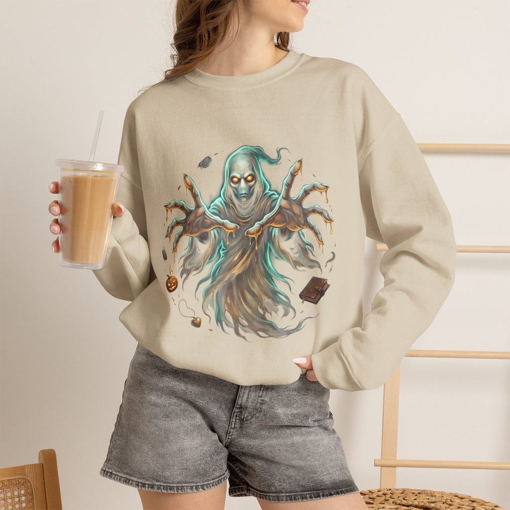 Hooded Wraith Halloween Crewneck Sweatshirt