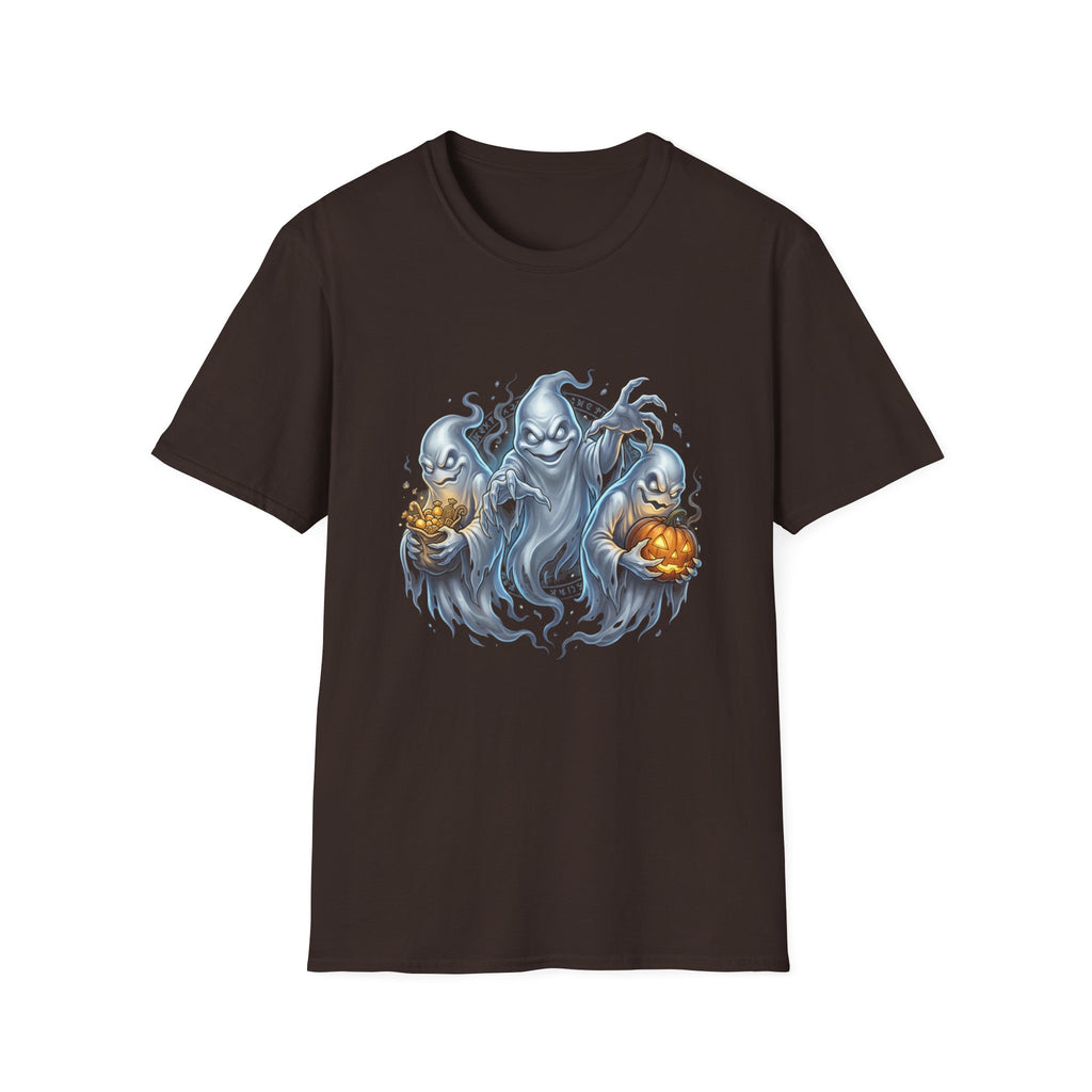 Three Menacing Ghosts Halloween Unisex Softstyle T-Shirt