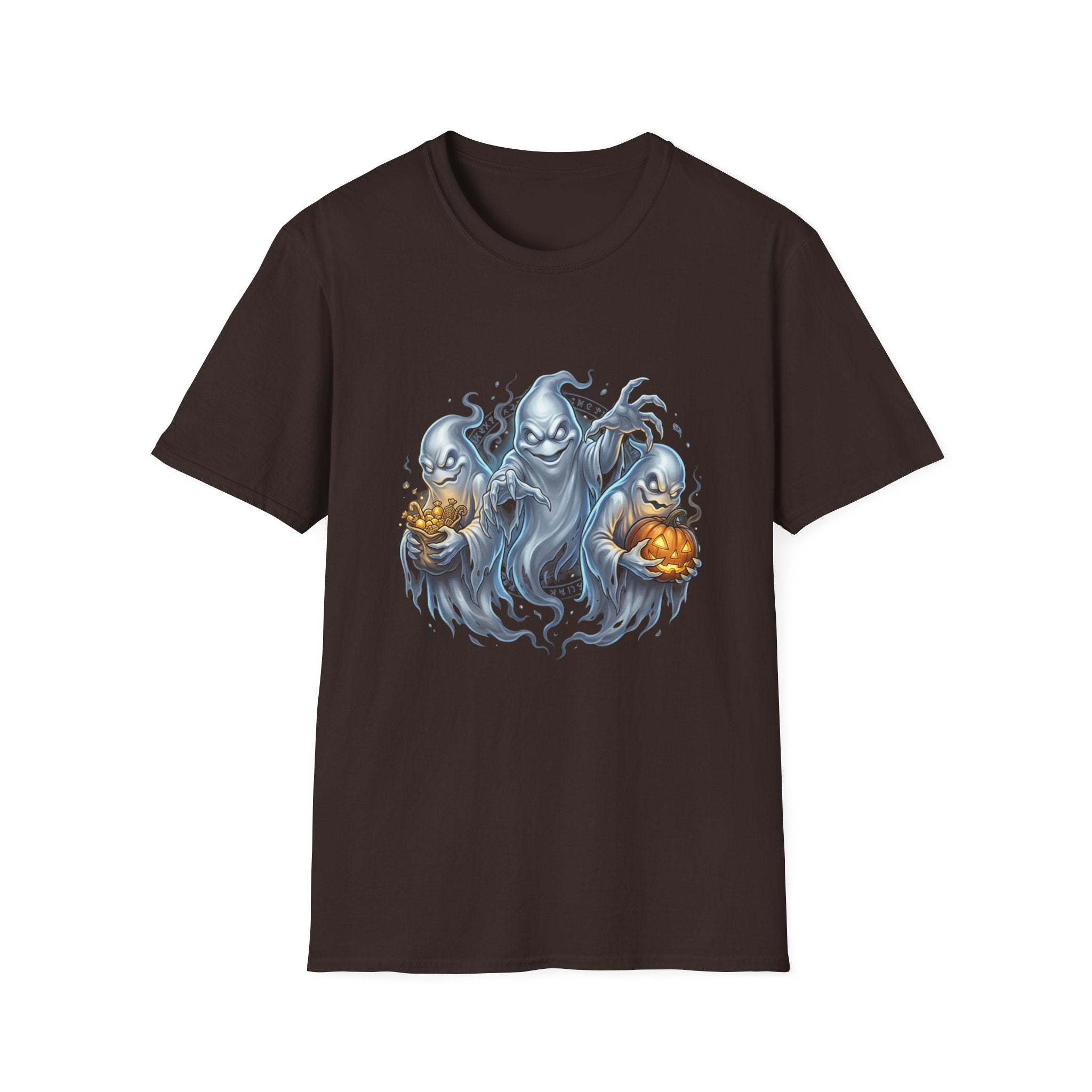 Three Menacing Ghosts Halloween Unisex Softstyle T-Shirt