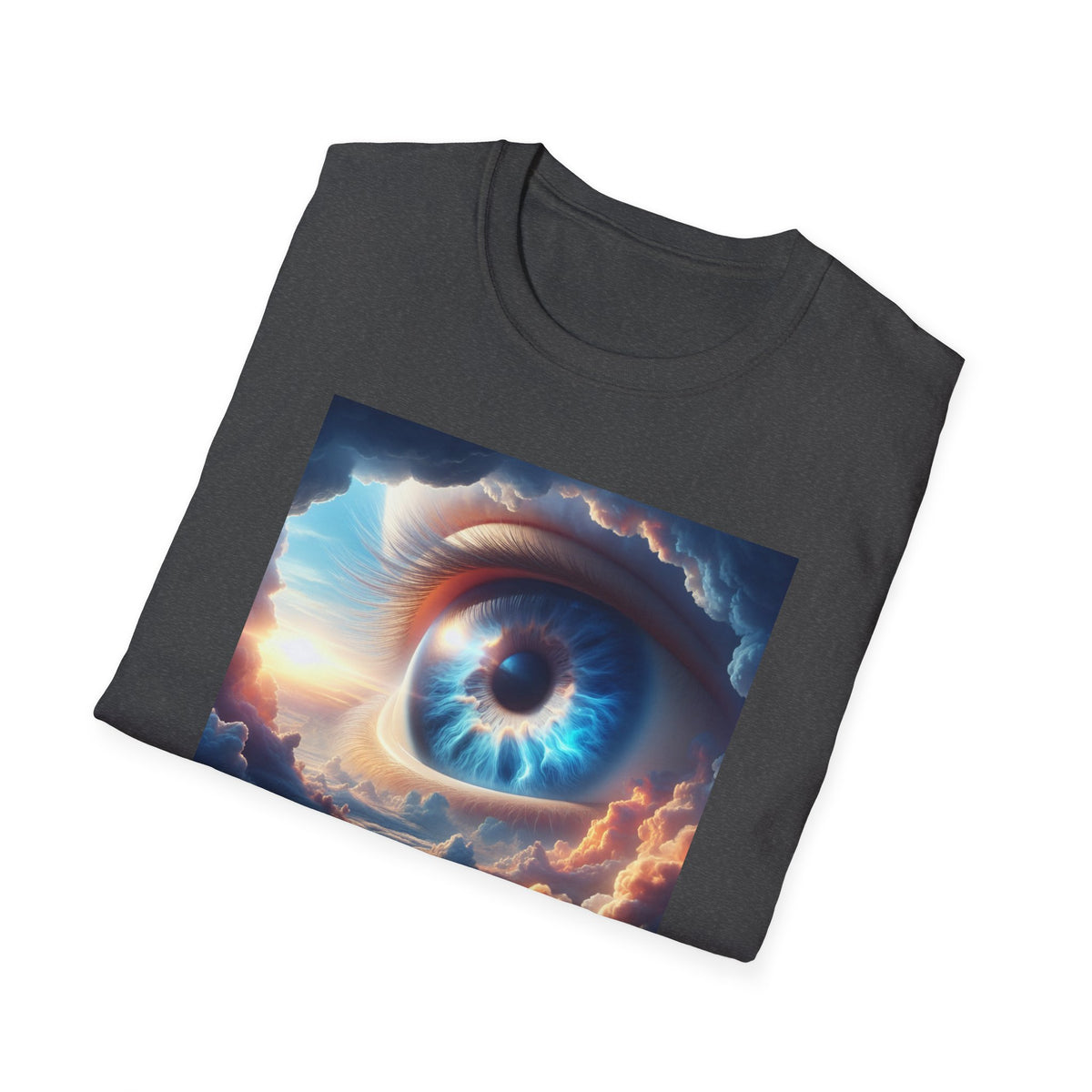 Surreal Sky Eye T-Shirt — Cosmic Blue Eye Artwork Tee