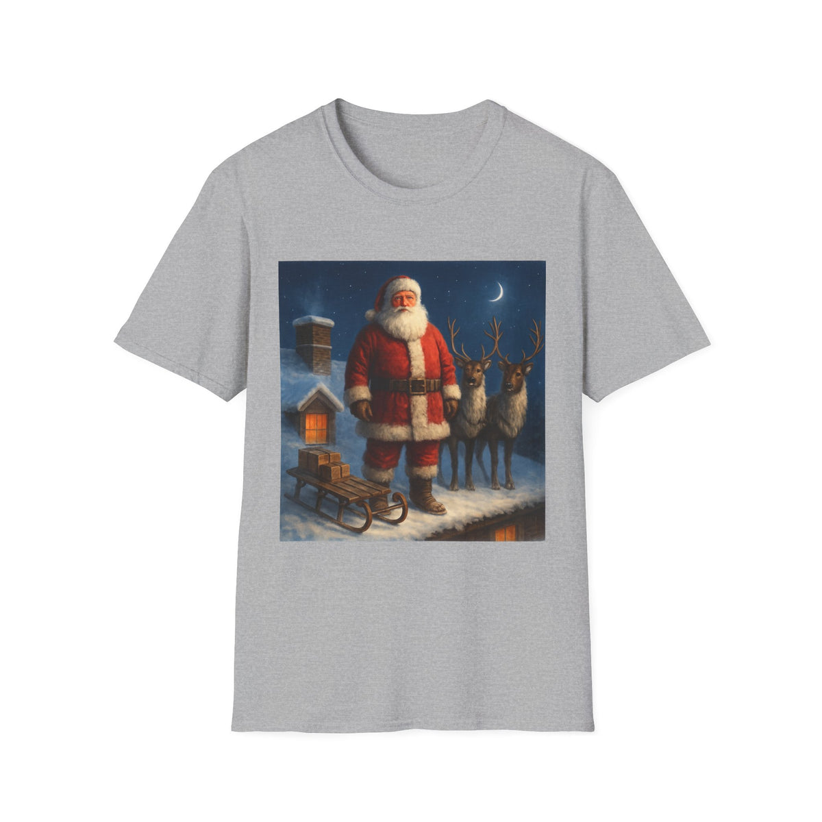 Santa Claus Night Scene T-Shirt