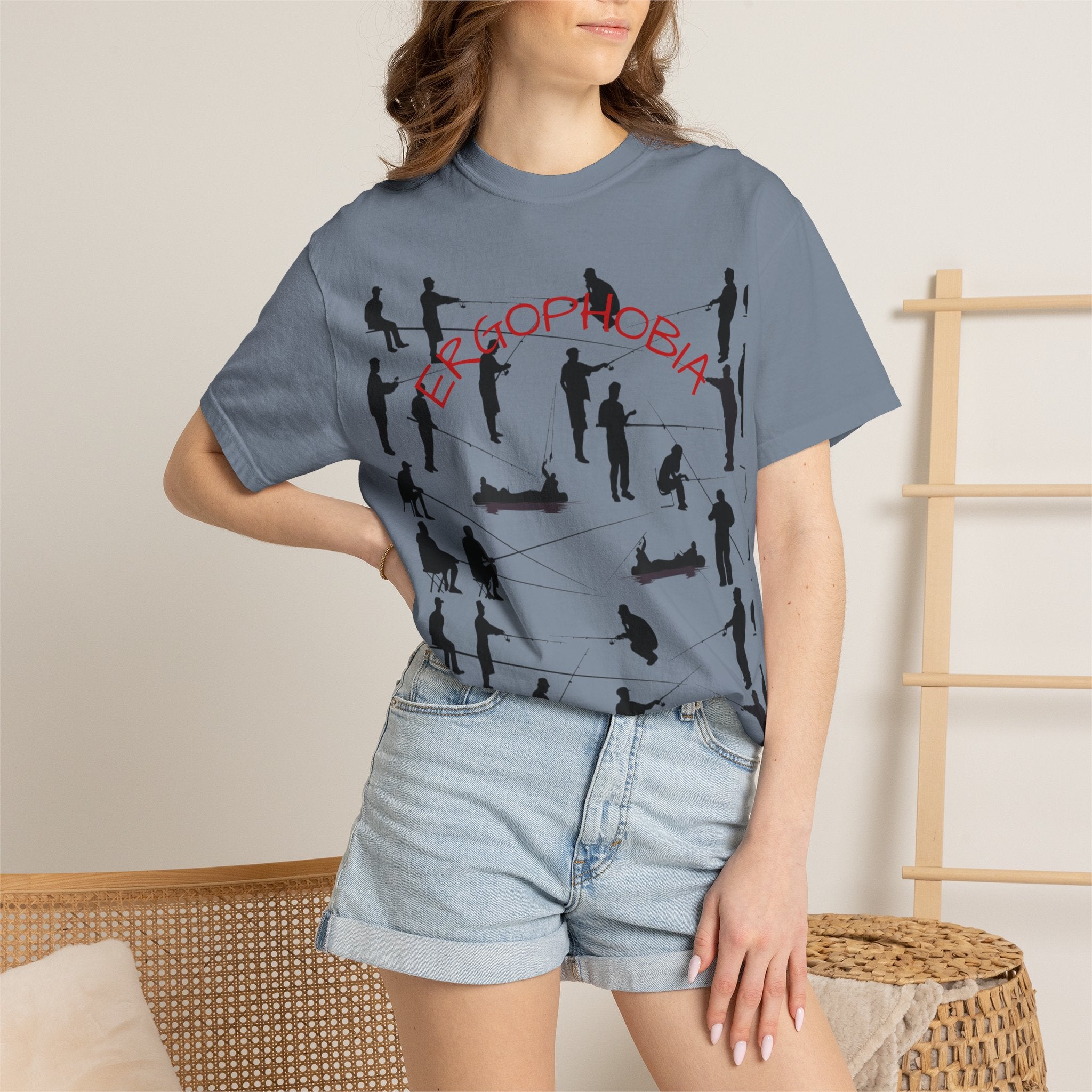 Different Styles of Fishing Garment-Dyed T-Shirt
