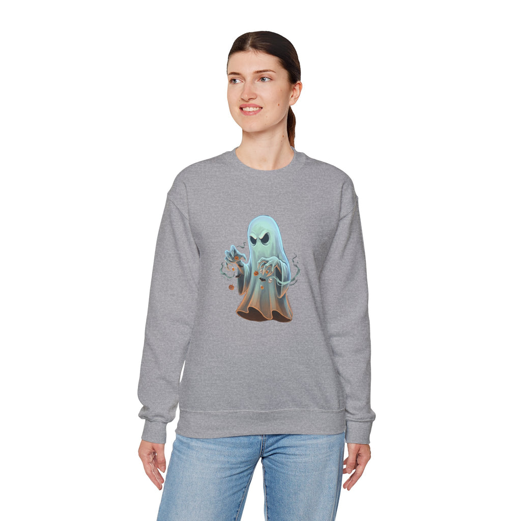 Grumpy Ghost Halloween Crewneck Sweatshirt