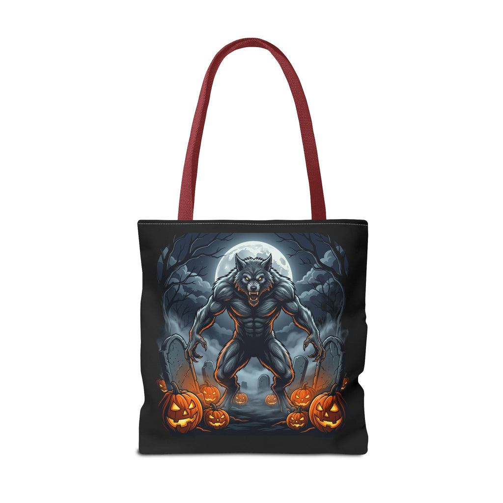 Werewolf Halloween Tote Bag — Full Moon Pumpkin Horror AOP Tote