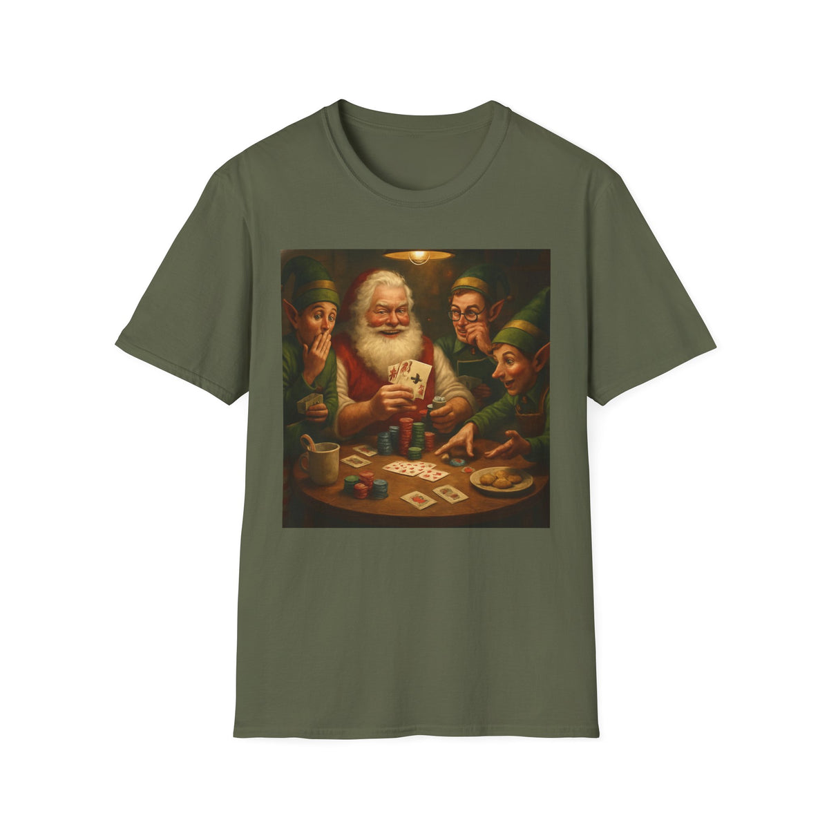 Santa Poker Night Christmas T-Shirt