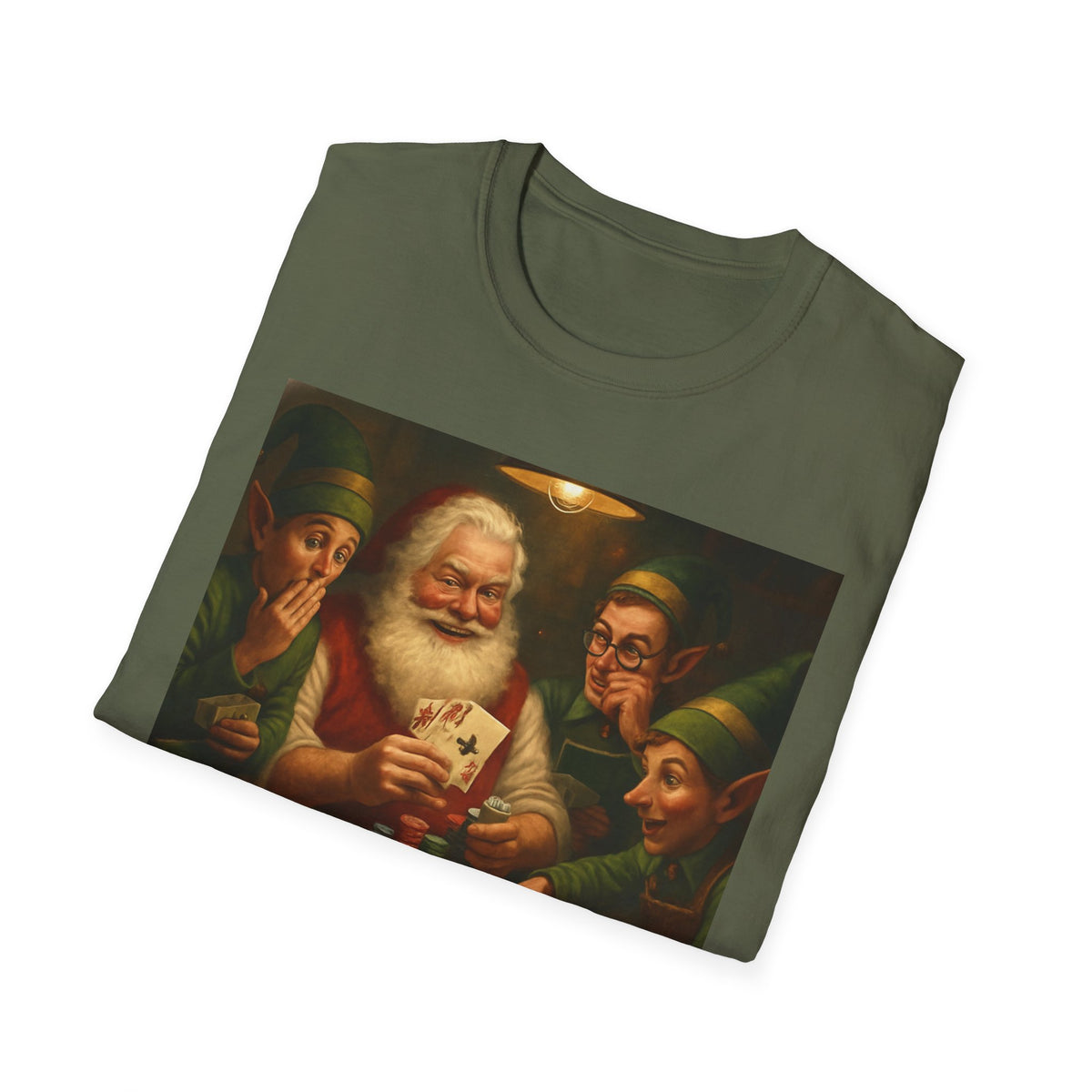 Santa Poker Night Christmas T-Shirt