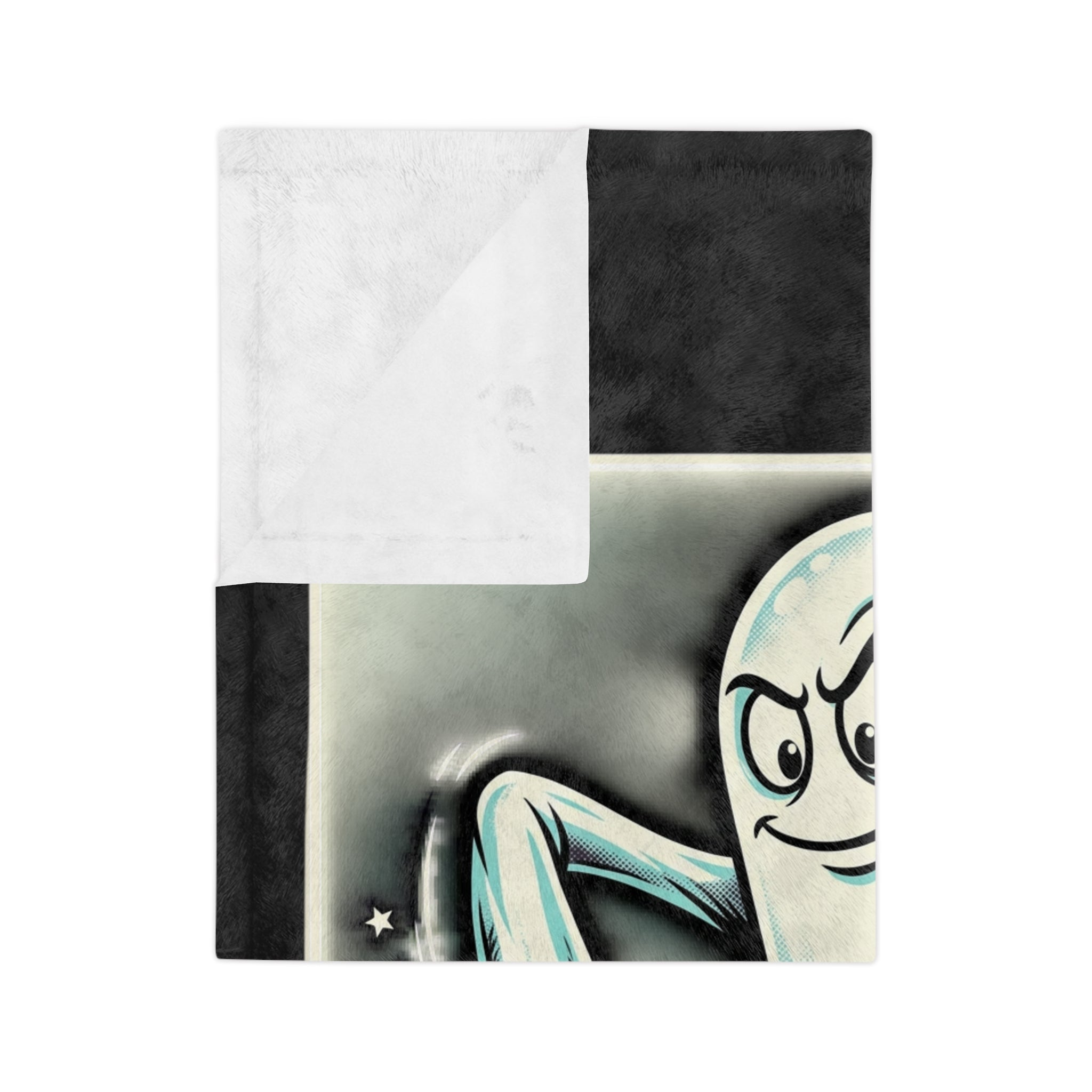 Candy Grabber Ghost Halloween Velveteen Microfiber Blanket