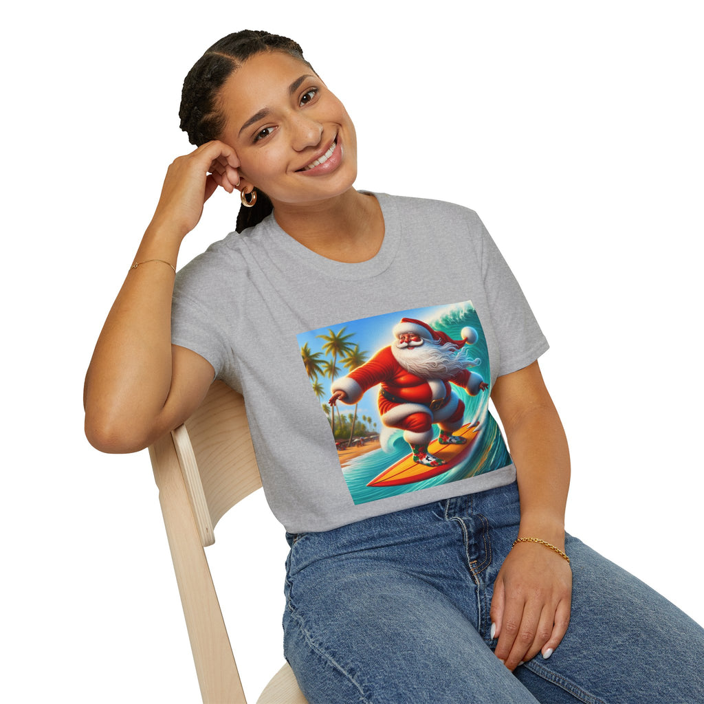 Surfing Santa Christmas T-Shirt