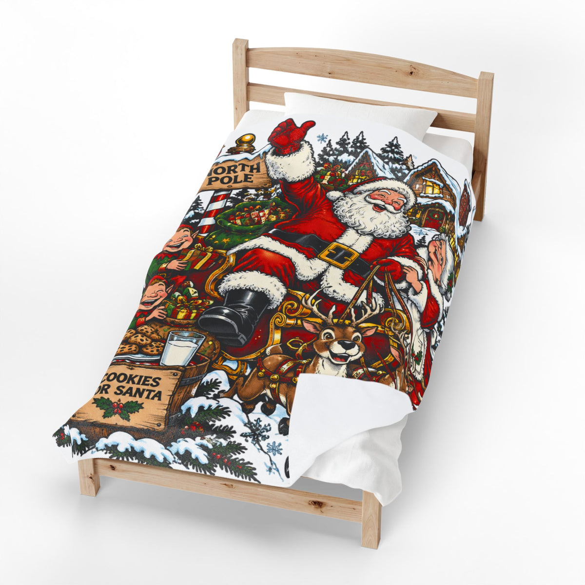 Santa Claus Christmas Velveteen Plush Blanket