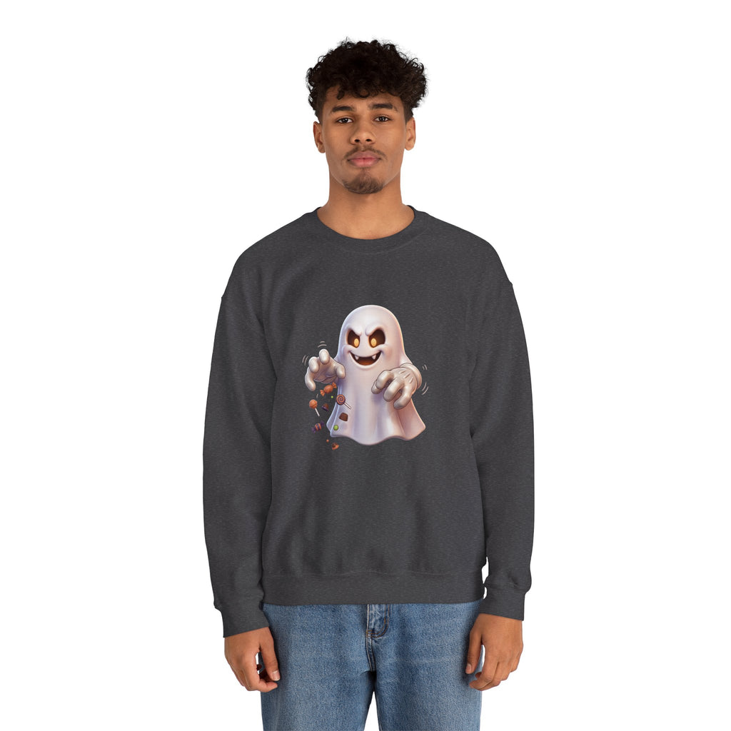 Candy Grabber Ghost Halloween Crewneck Sweatshirt
