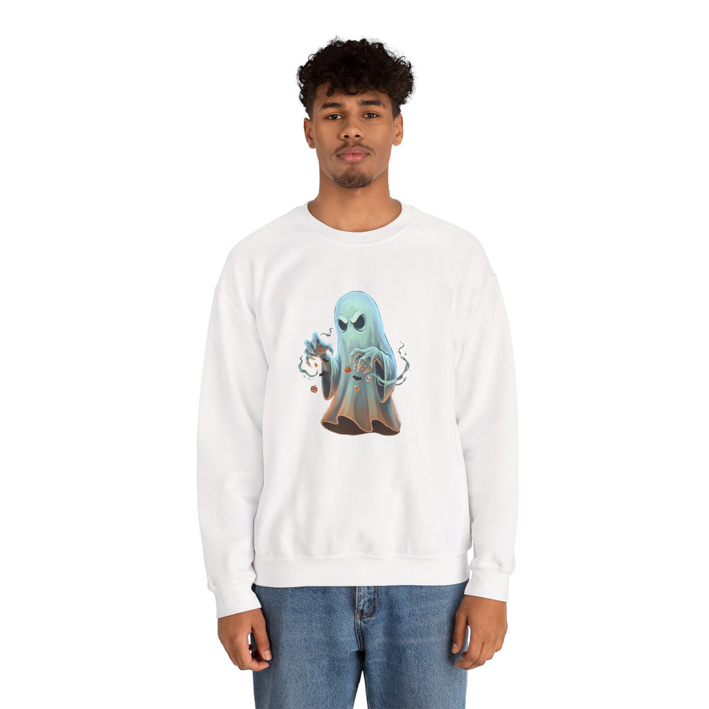 Grumpy Ghost Halloween Crewneck Sweatshirt