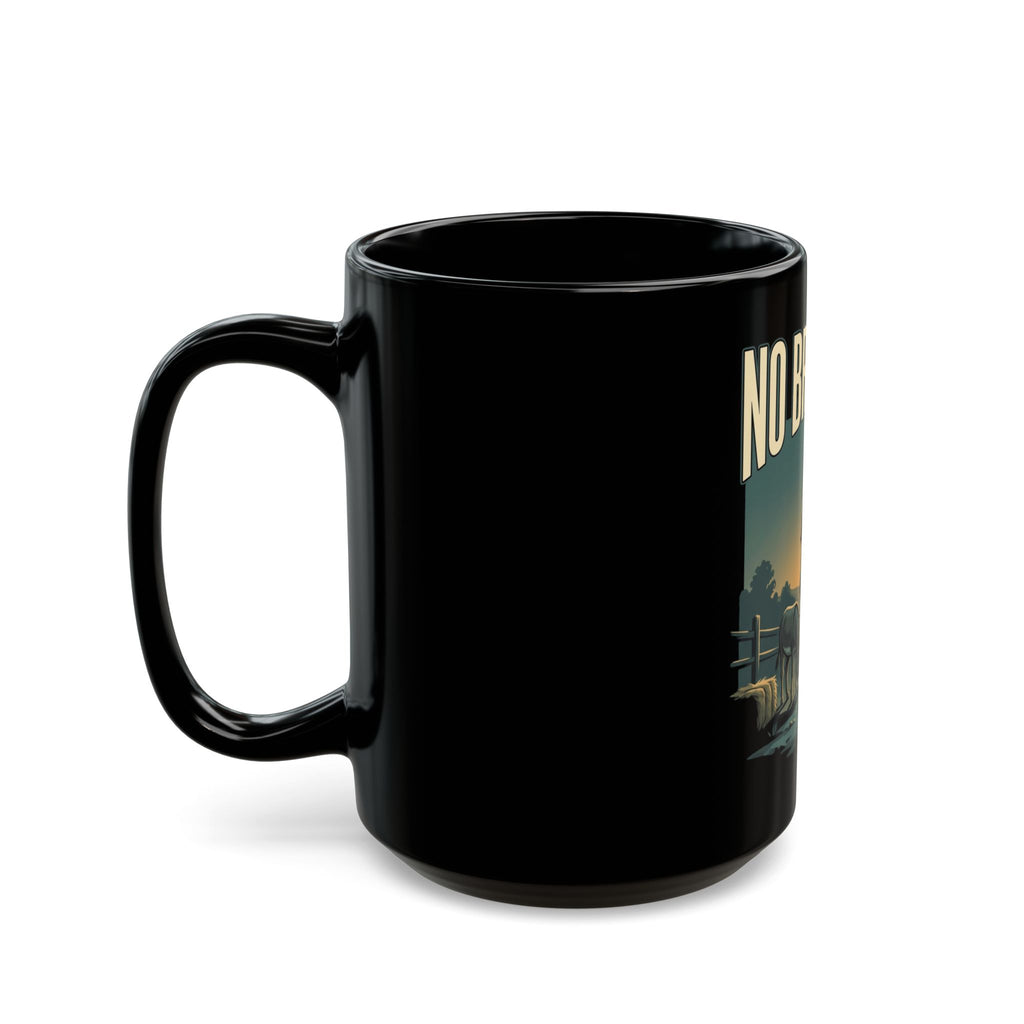 NO BRAINS HERE Black Mug (11oz, 15oz)