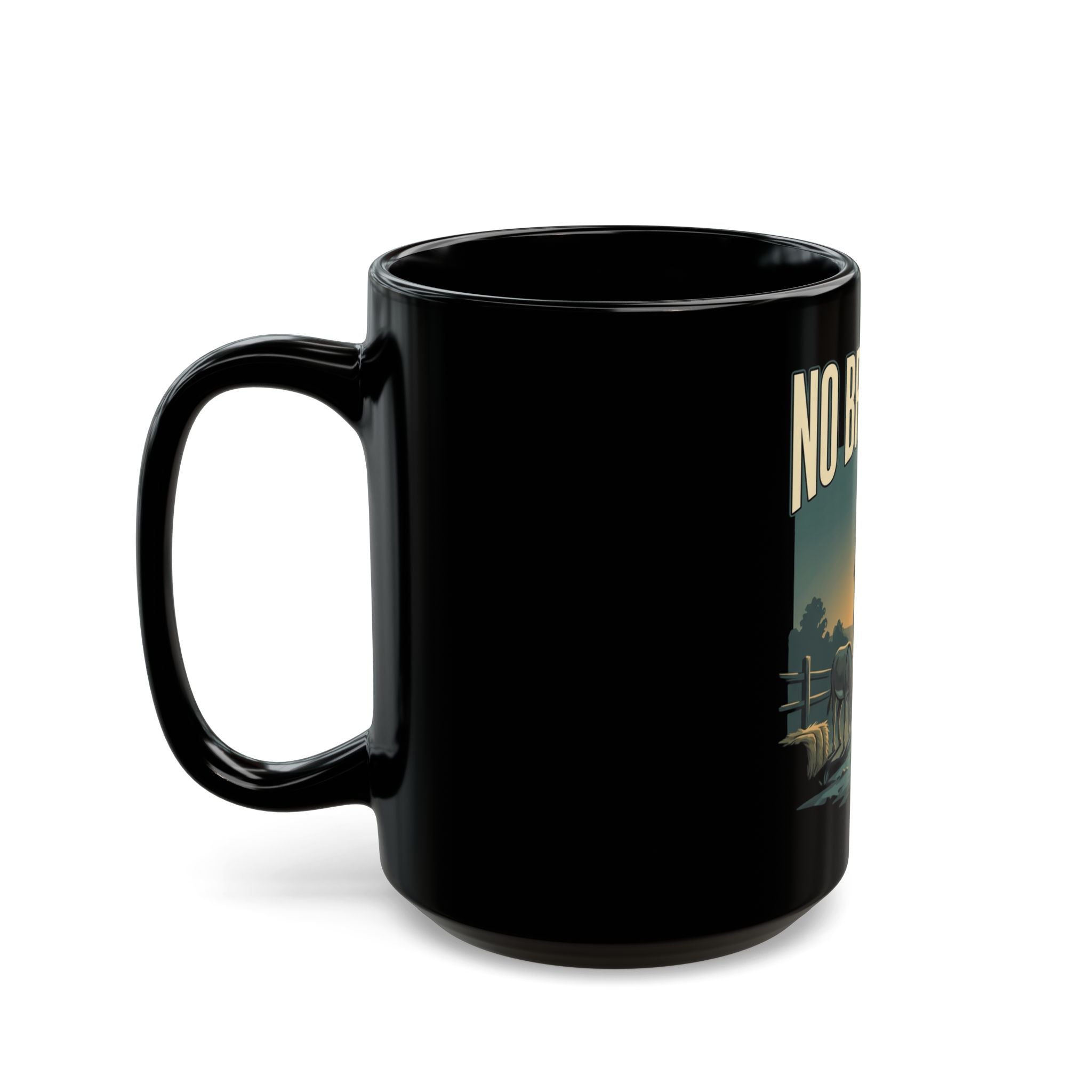 NO BRAINS HERE Black Mug (11oz, 15oz)