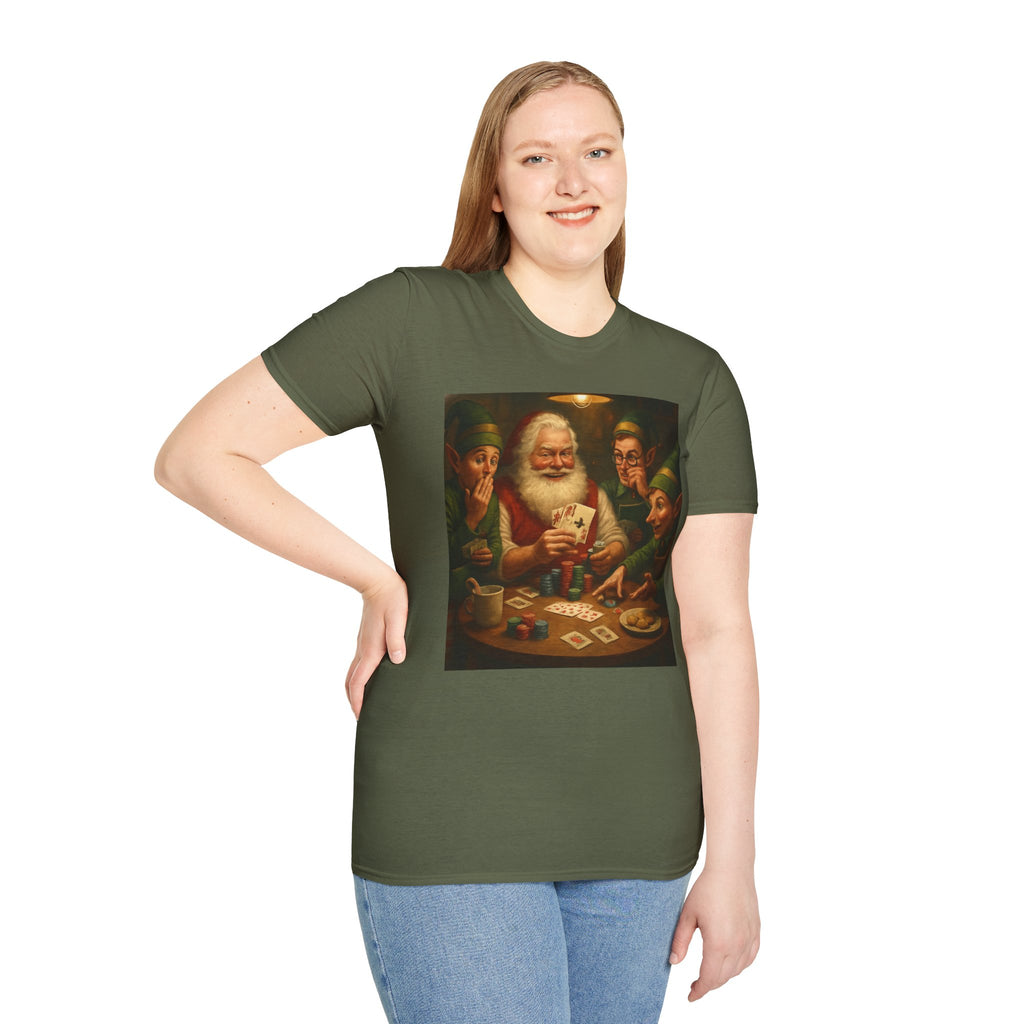 Santa Poker Night Christmas T-Shirt