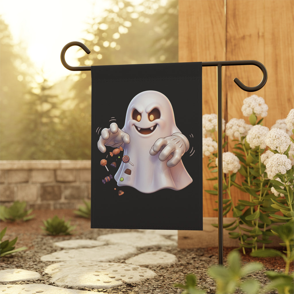 Trick or Treating Ghost Halloween Garden & House Banner