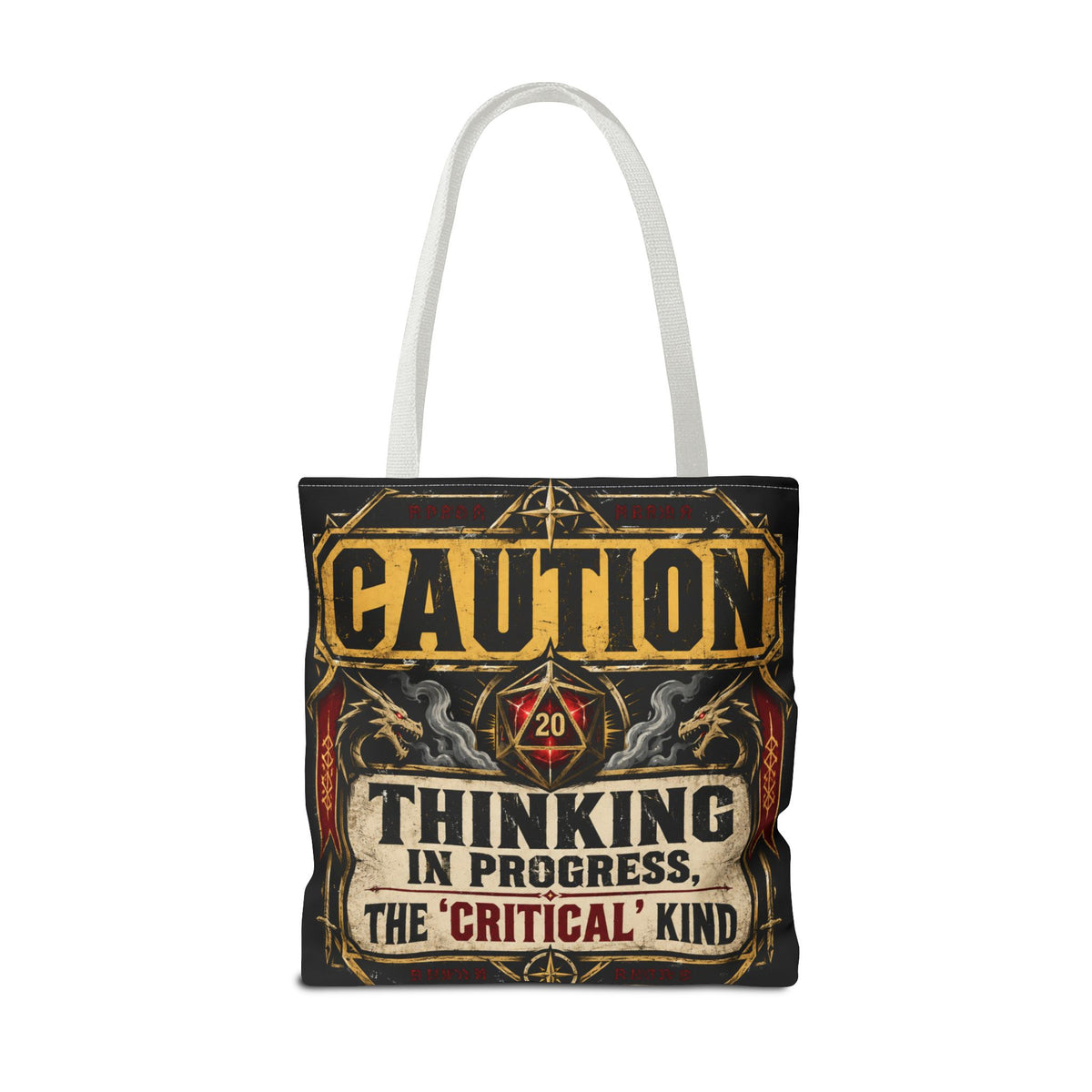 Caution Thinking in Progress Critical Kind Tote Bag