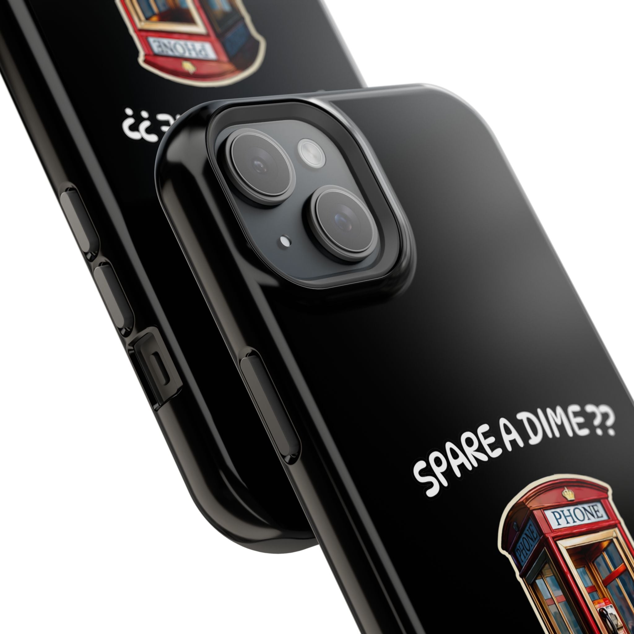 Phone Case — 'Spare a Dime?' Retro Phone Booth Magnetic Impact‑Resistant Case