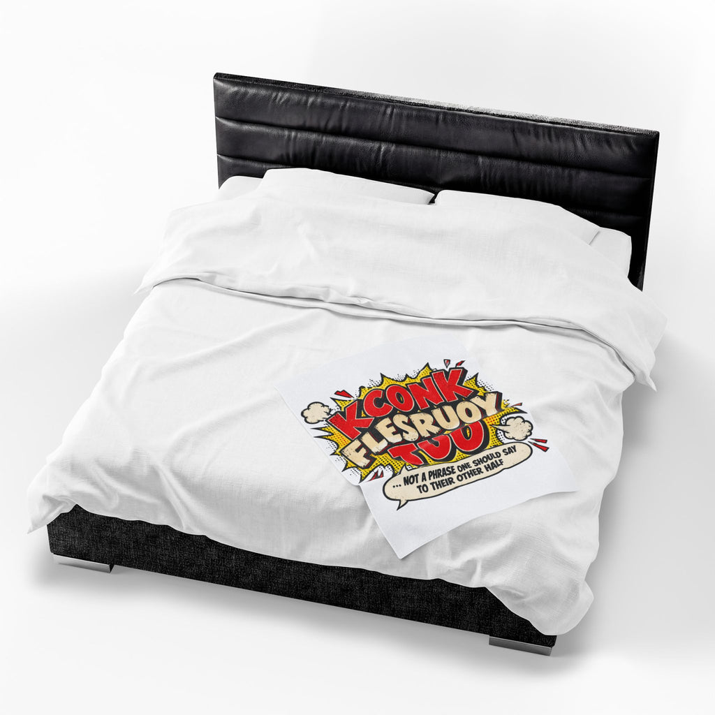 KCONK FLESRUOY TUO Funny Couples Velveteen Plush Blanket