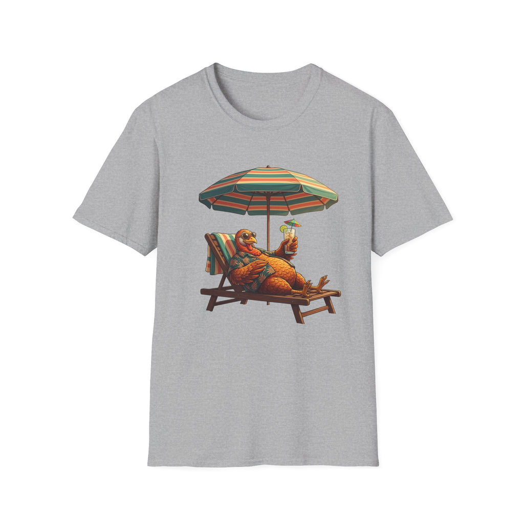 Beach Dog T‑Shirt — Relaxing Dachshund Under Umbrella Graphic Tee