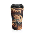 Roadrunner and Coyote Stainless Steel Travel Mug (15oz)