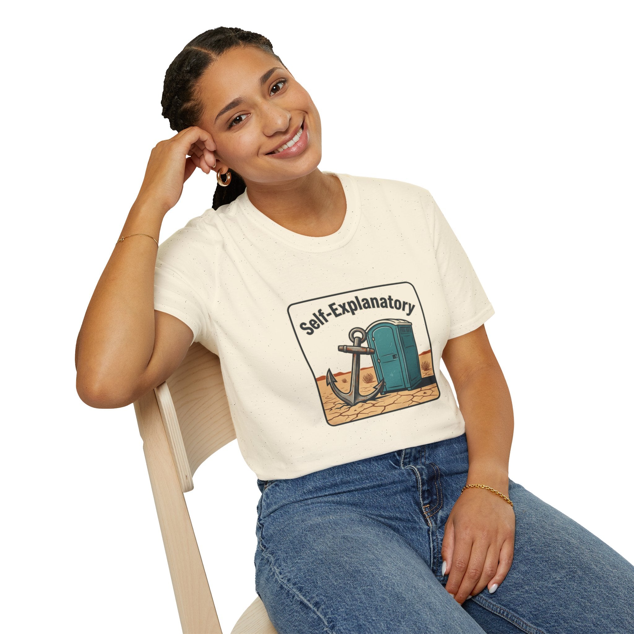 Self-Explanatory Anchor Outhouse Funny Unisex T-Shirt