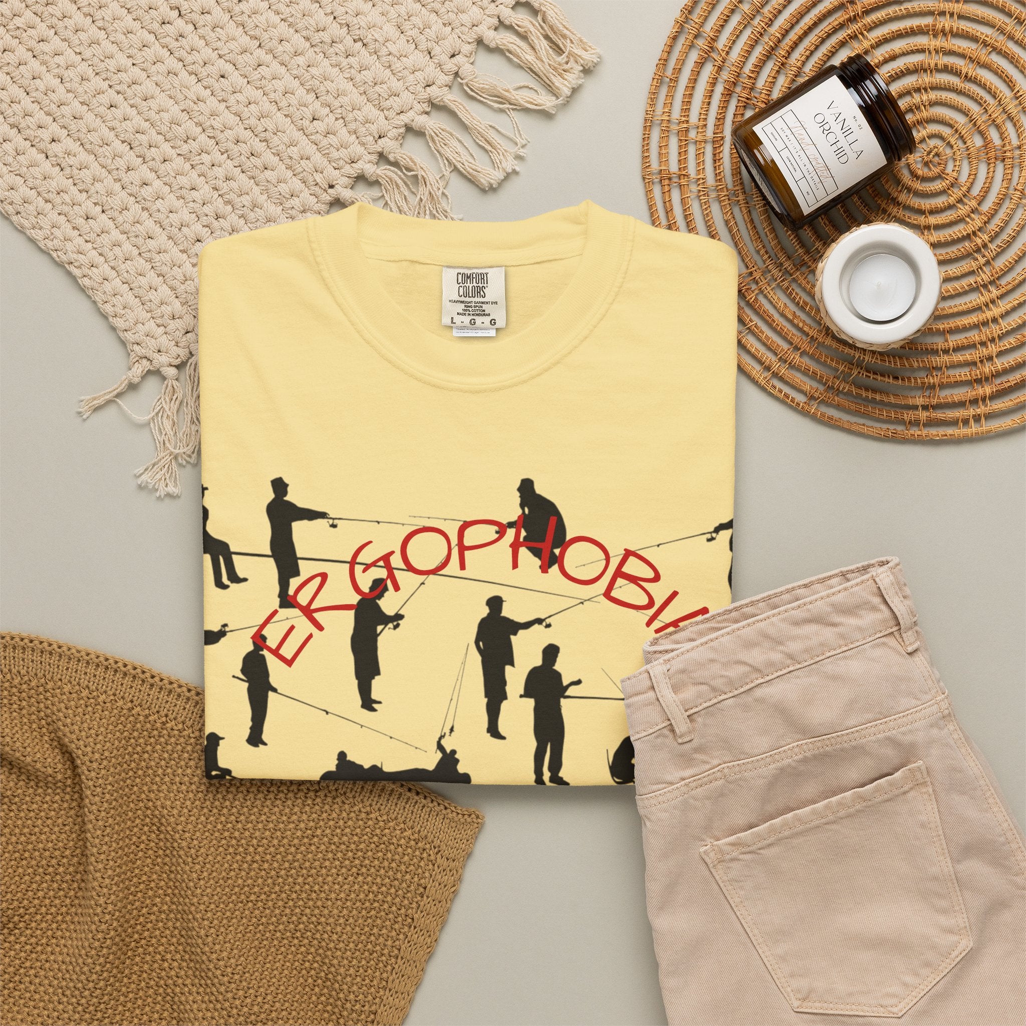 Different Styles of Fishing Garment-Dyed T-Shirt