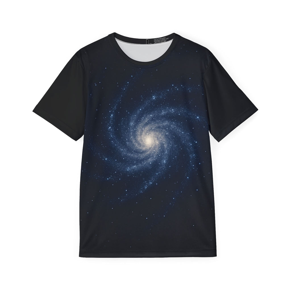 Galaxy Spiral Sports Jersey — Men's Cosmic Space Theme Athletic Tee