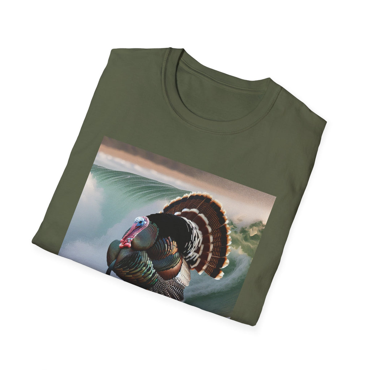 Surfing Turkey T-Shirt — Funny Thanksgiving Surfboard Graphic Tee