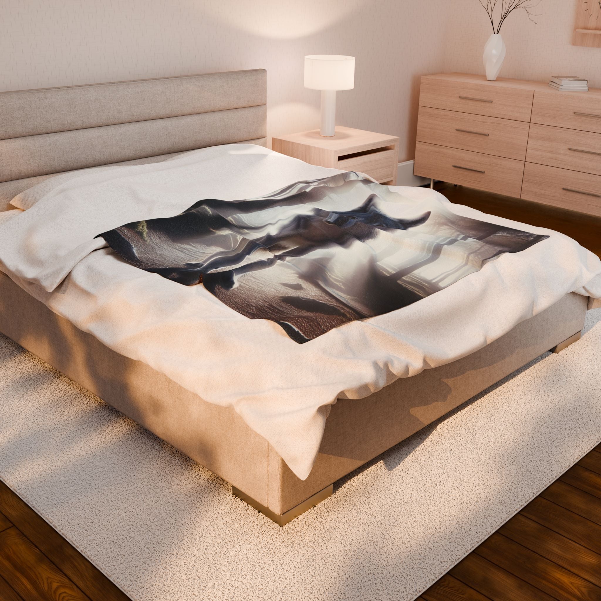 Velveteen Plush Blanket - Wolf