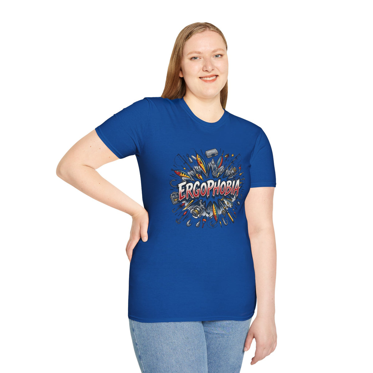Ergophobia Comic Burst T-Shirt — Funny Anxiety Awareness Tee
