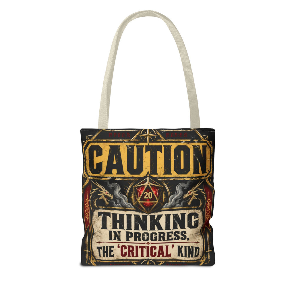 Caution Thinking in Progress Critical Kind Tote Bag