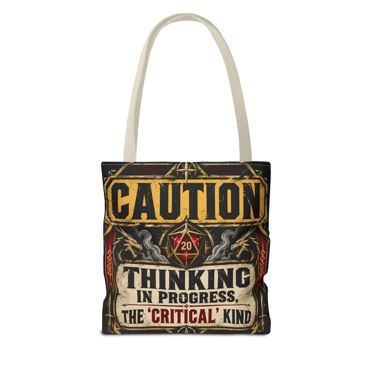 Caution Thinking in Progress Critical Kind Tote Bag