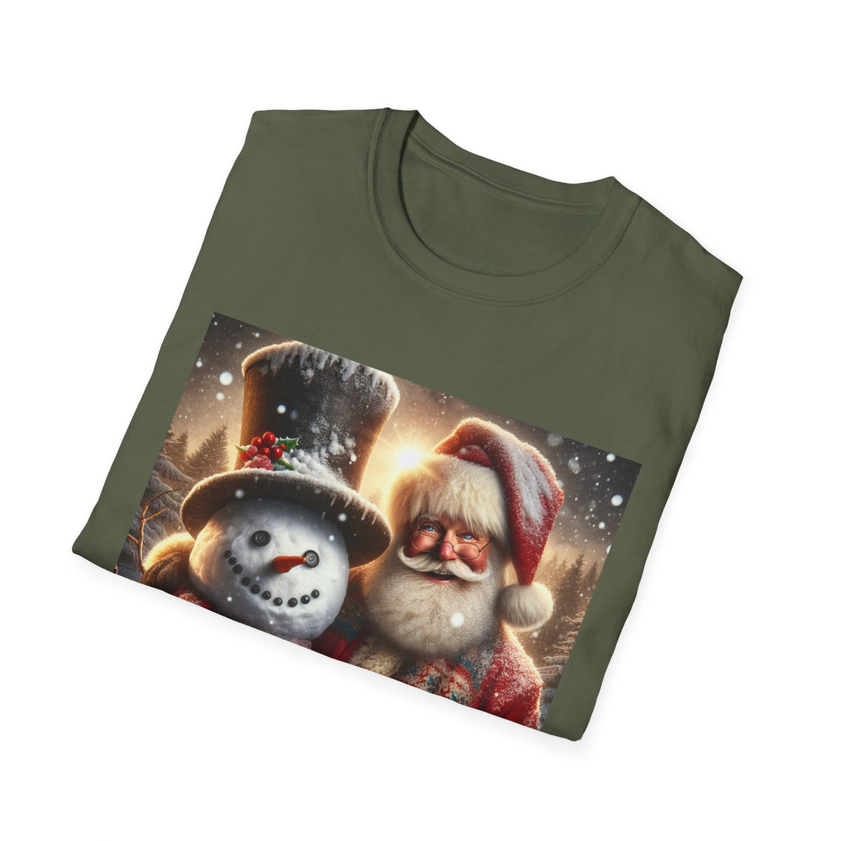 Christmas Santa & Snowman T-Shirt