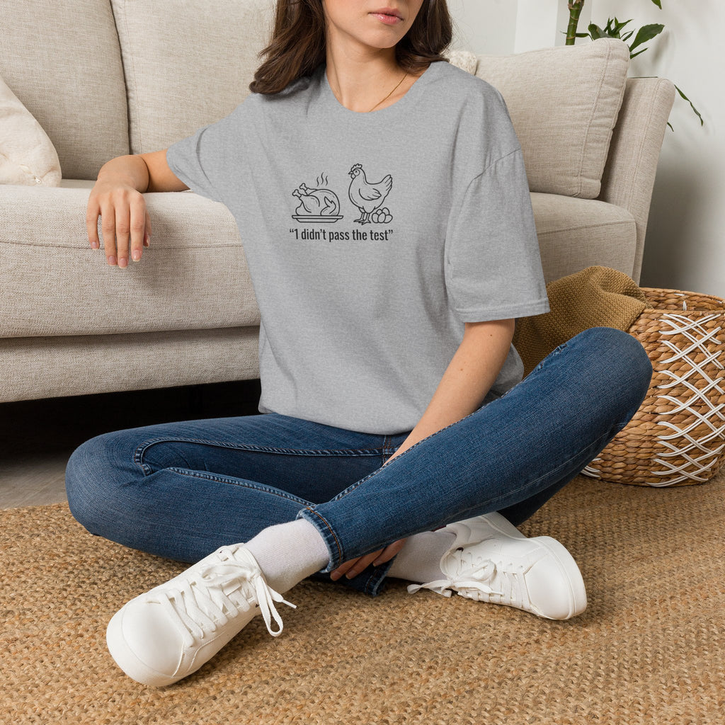 I DIDNT PASS THE TEST (CHICKEN) Unisex Softstyle T-Shirt