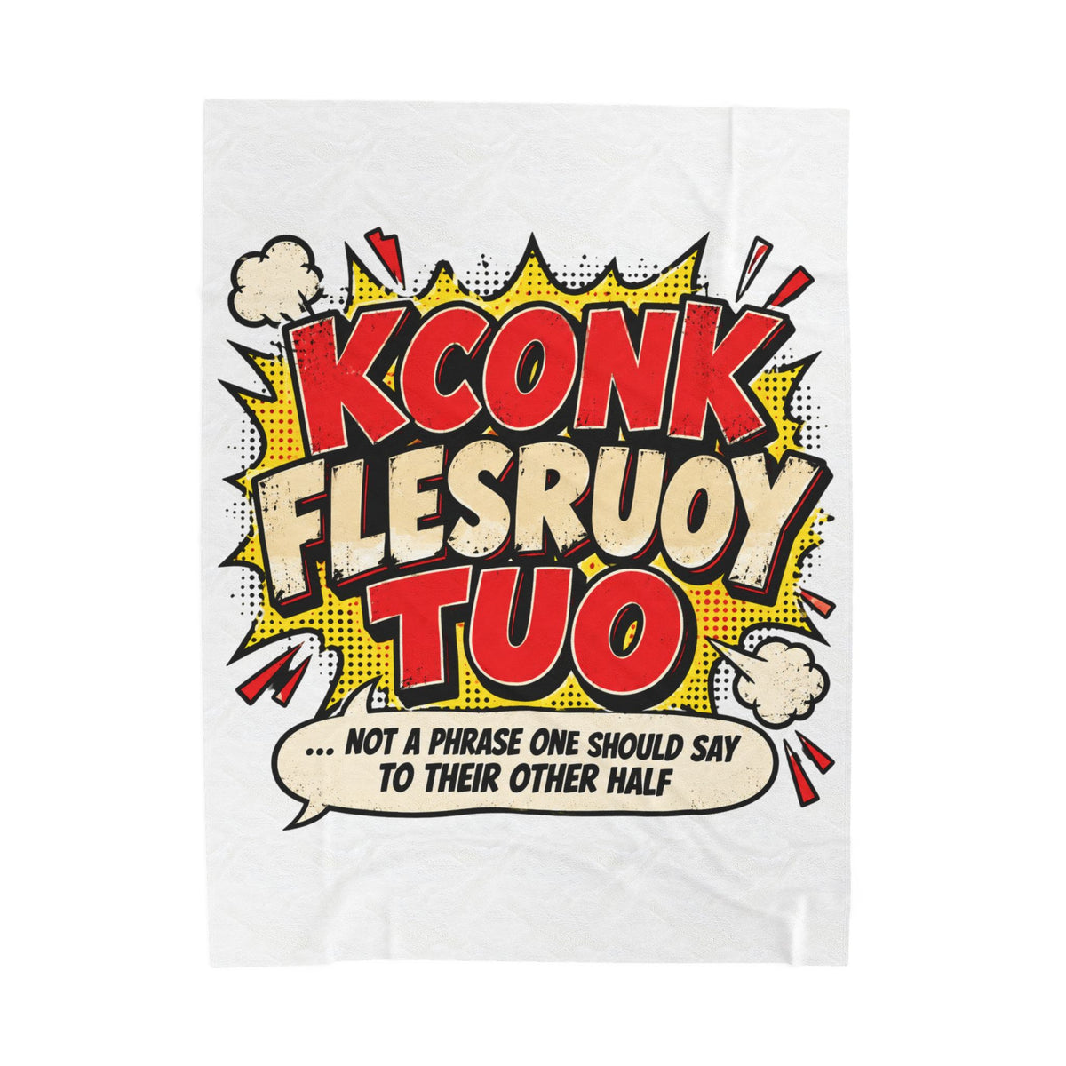 KCONK FLESRUOY TUO Funny Couples Velveteen Plush Blanket