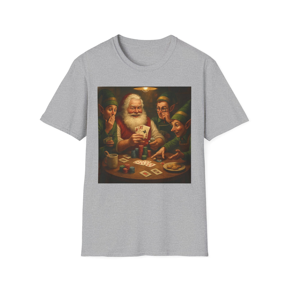 Santa Poker Night Christmas T-Shirt