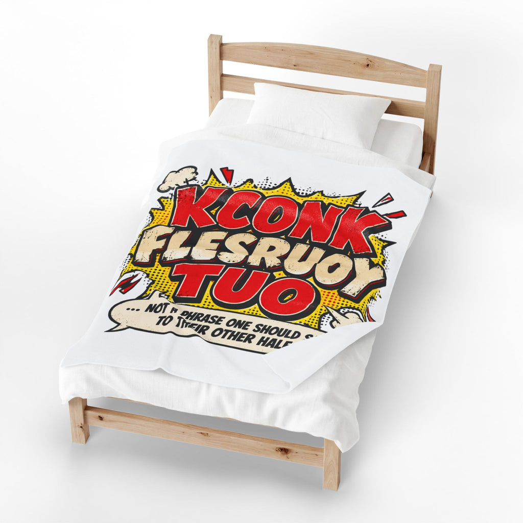 KCONK FLESRUOY TUO Funny Couples Velveteen Plush Blanket