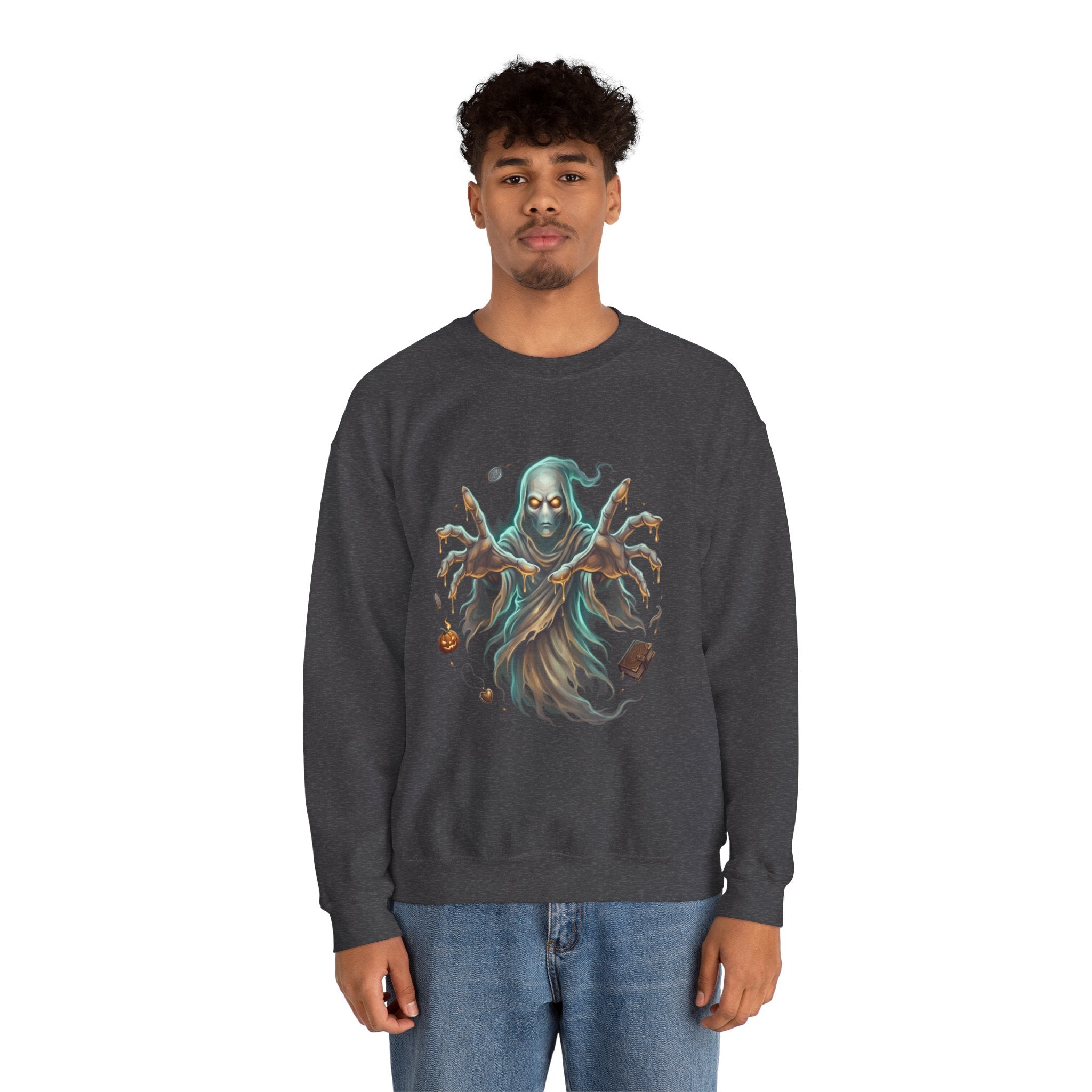 Hooded Wraith Halloween Crewneck Sweatshirt