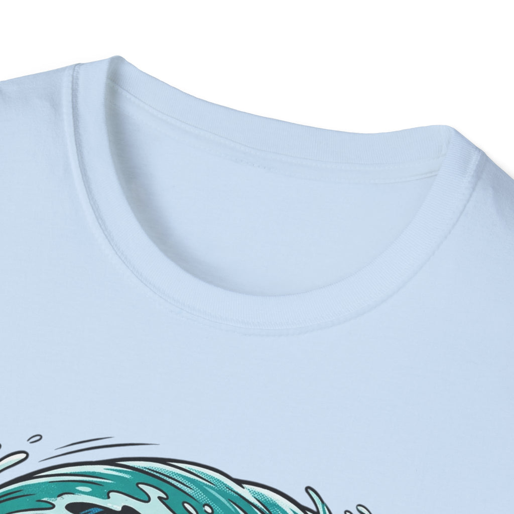 Surfing Santa T-Shirt — Christmas Beach Holiday Tee