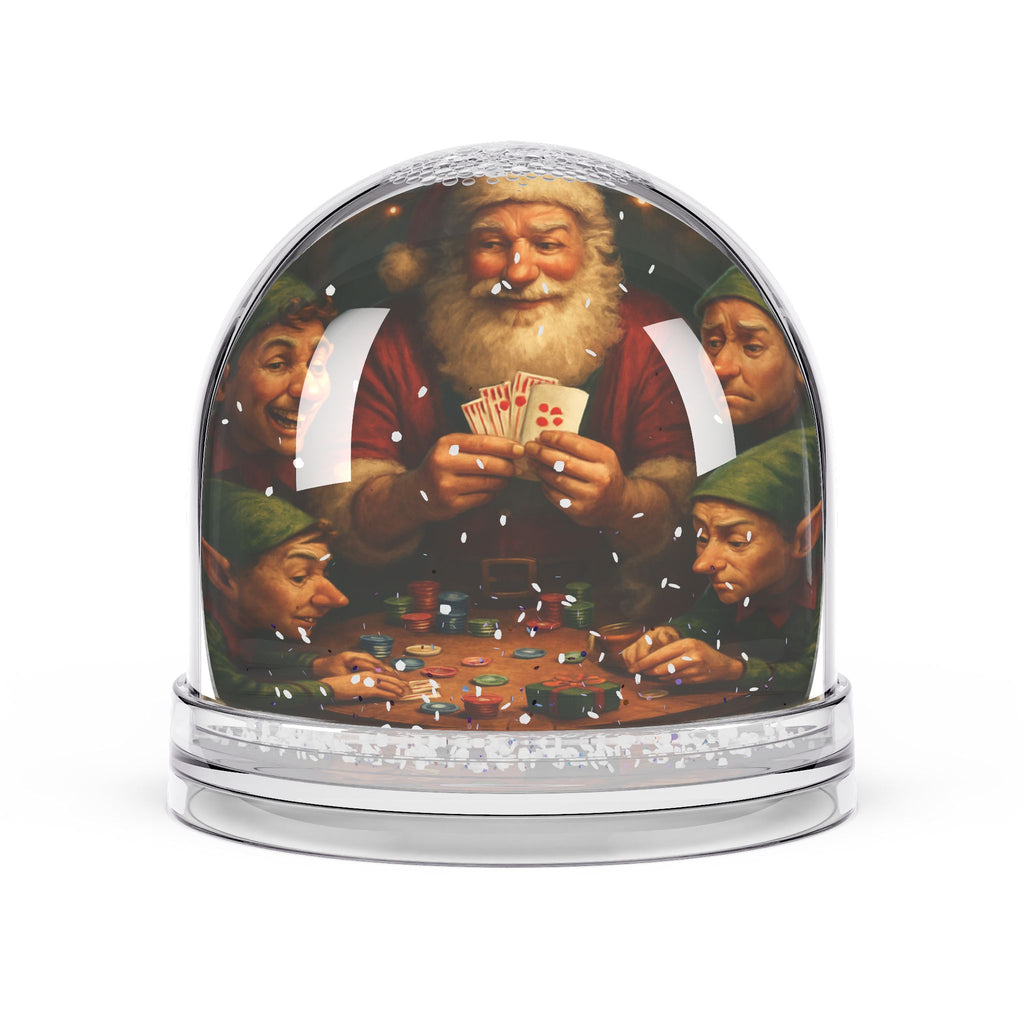 Snow Globe — Vintage Santa Playing Cards Holiday Snow Globe