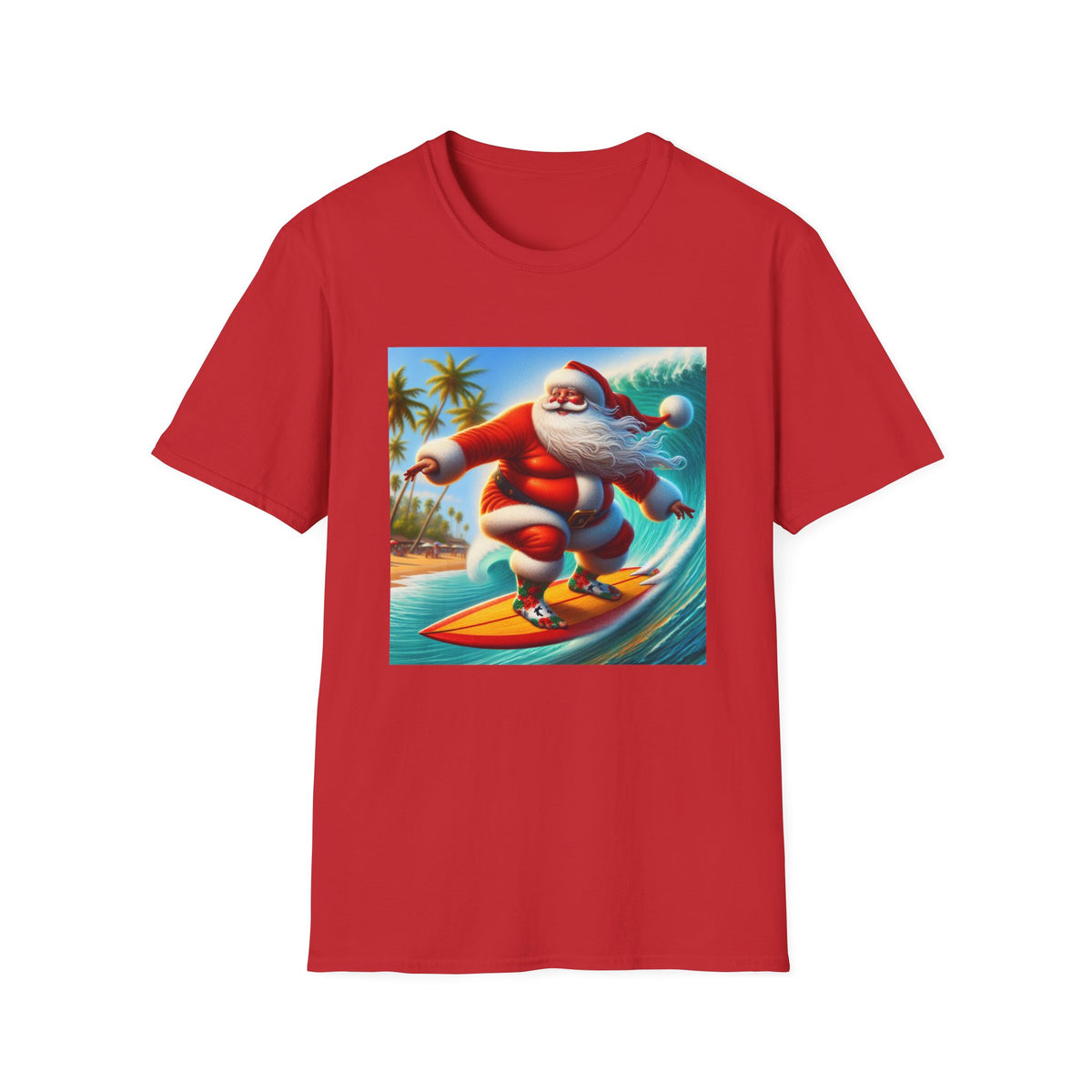 Surfing Santa Christmas T-Shirt