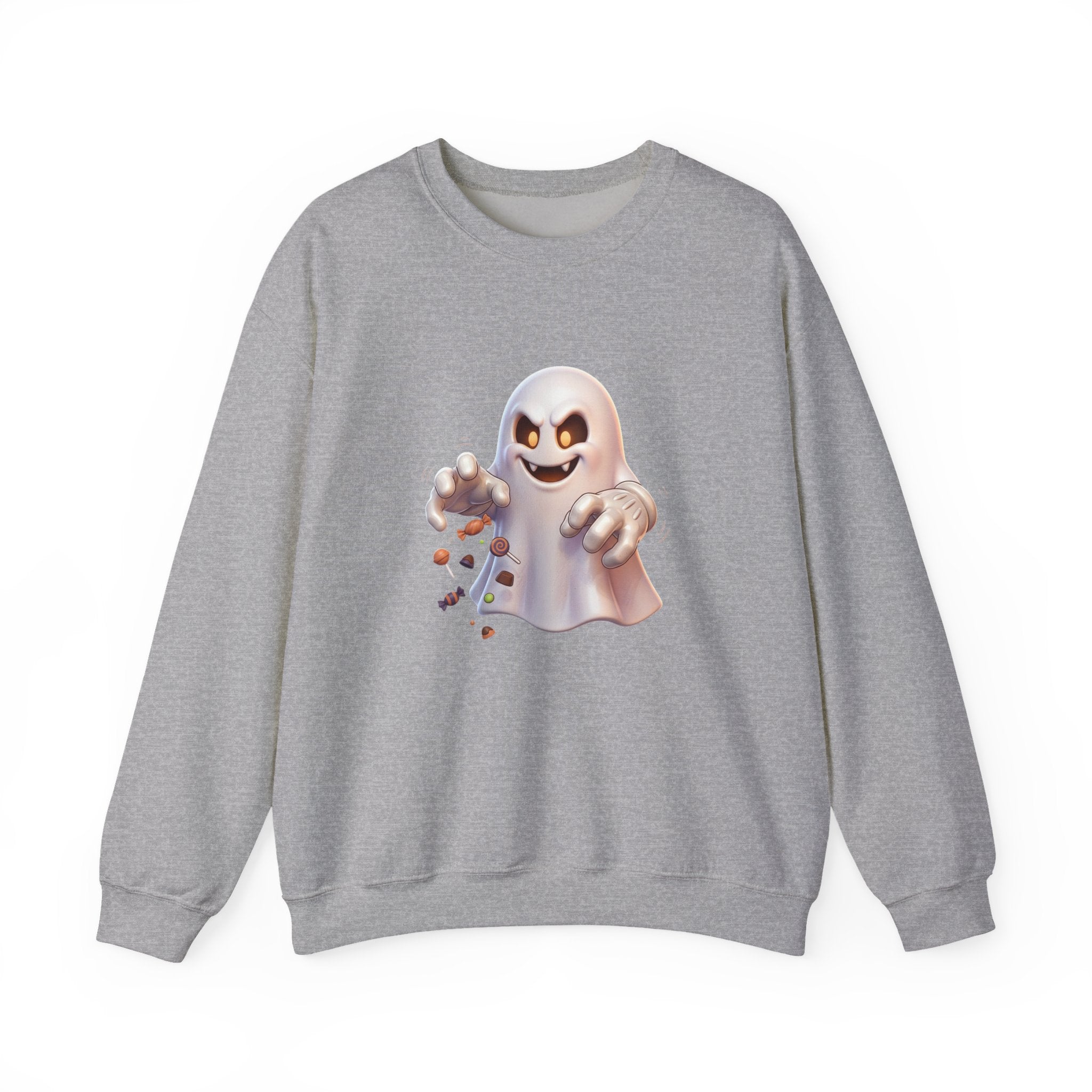 Candy Grabber Ghost Halloween Crewneck Sweatshirt