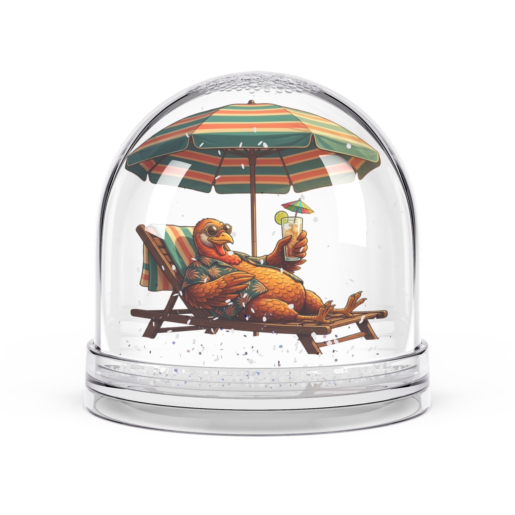 Snow Globe — Relaxing Beach Sloth Snow Globe (Tropical Vacation Decor)