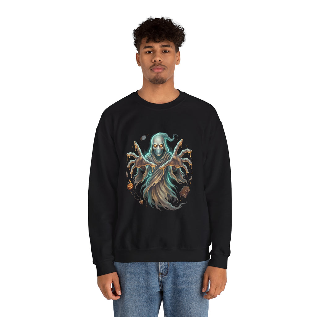 Hooded Wraith Halloween Crewneck Sweatshirt