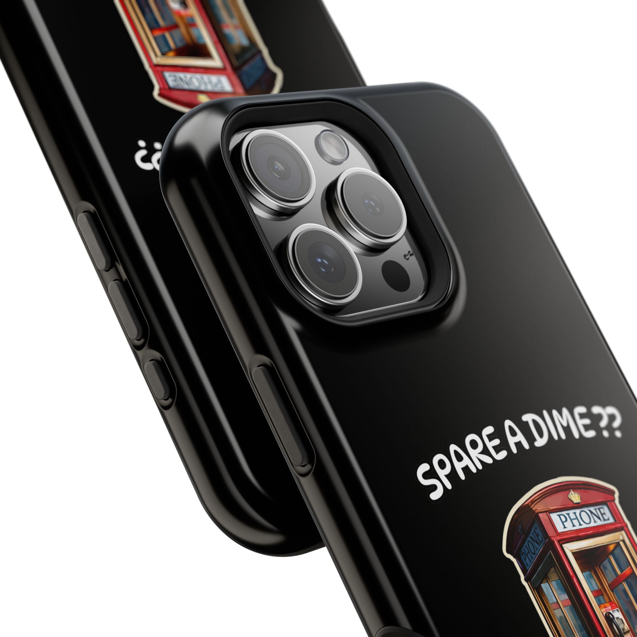 Phone Case — 'Spare a Dime?' Retro Phone Booth Magnetic Impact‑Resistant Case
